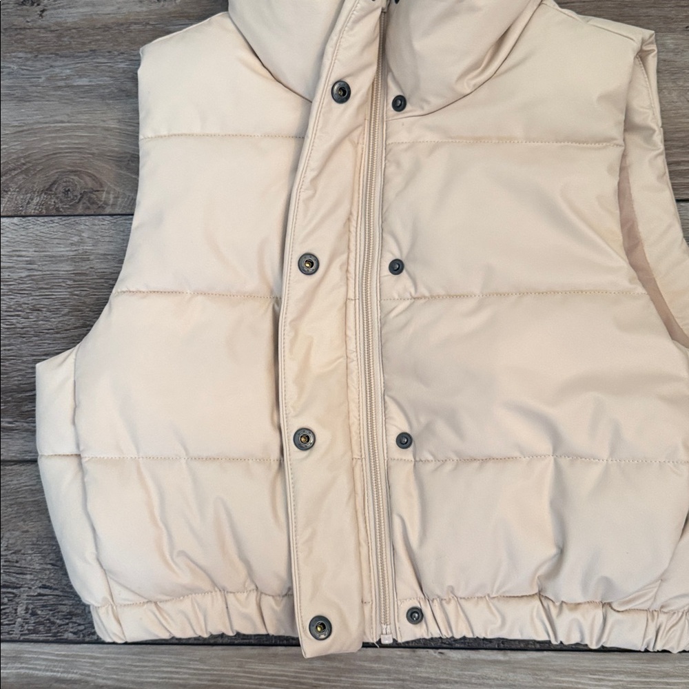 NEW! OFFLINE By Aerie Real Luxe Faux Leather Vest in Sandalwood Size S - Picture 11 of 13